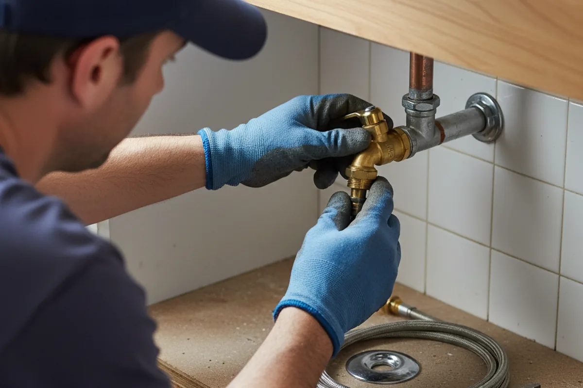 Shutoff valve and fitting work during Repiping in Redwood Valley